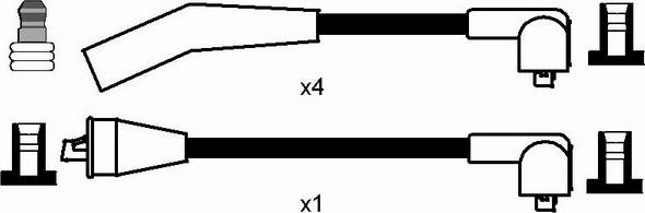 NGK 0879 - Uždegimo laido komplektas autoreka.lt
