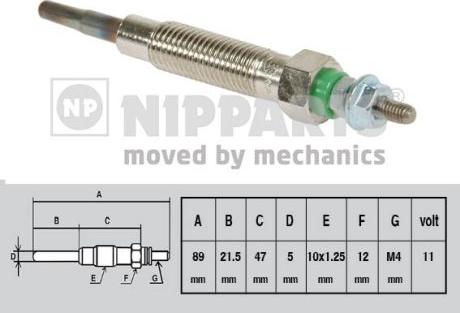 Nipparts J5715005 - Kaitinimo žvakė autoreka.lt