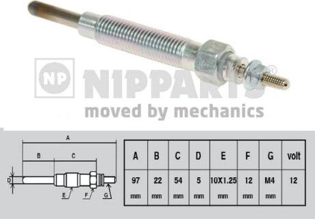 Nipparts J5710500 - Kaitinimo žvakė autoreka.lt