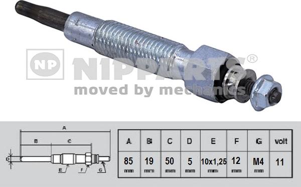 Nipparts N5711036 - Kaitinimo žvakė autoreka.lt