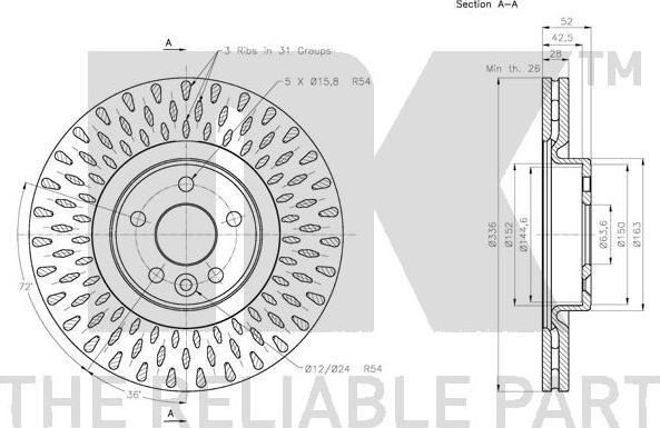 NK 314856 - Stabdžių diskas autoreka.lt
