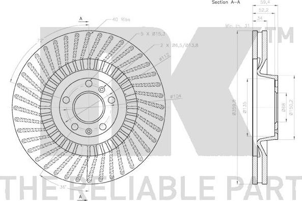 NK 2047125 - Stabdžių diskas autoreka.lt