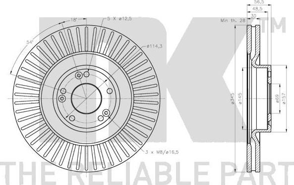 NK 203452 - Stabdžių diskas autoreka.lt