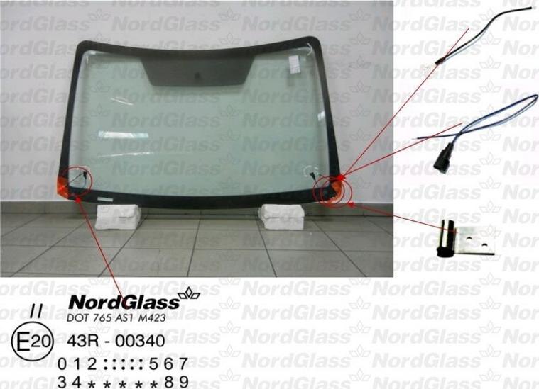 NordGlass 4044486 - Priekinis stiklas autoreka.lt