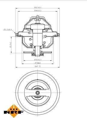 NRF 725047 - Termostatas, aušinimo skystis autoreka.lt