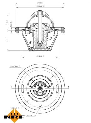 NRF 725064 - Termostatas, aušinimo skystis autoreka.lt