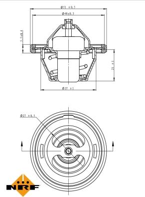 NRF 725149 - Termostatas, aušinimo skystis autoreka.lt