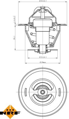 NRF 725161 - Termostatas, aušinimo skystis autoreka.lt