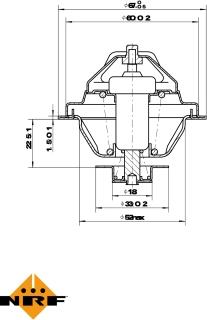 NRF 725162 - Termostatas, aušinimo skystis autoreka.lt