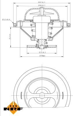 NRF 725114 - Termostatas, aušinimo skystis autoreka.lt