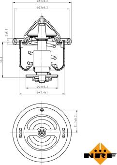 NRF 725110 - Termostatas, aušinimo skystis autoreka.lt