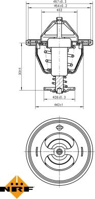 NRF 725111 - Termostatas, aušinimo skystis autoreka.lt