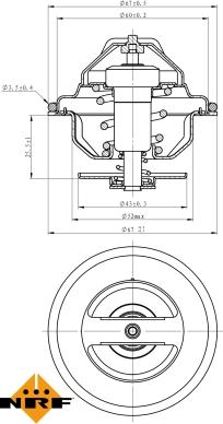 NRF 725117 - Termostatas, aušinimo skystis autoreka.lt