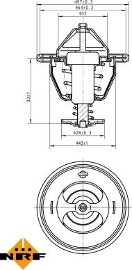 NRF 725174 - Termostatas, aušinimo skystis autoreka.lt