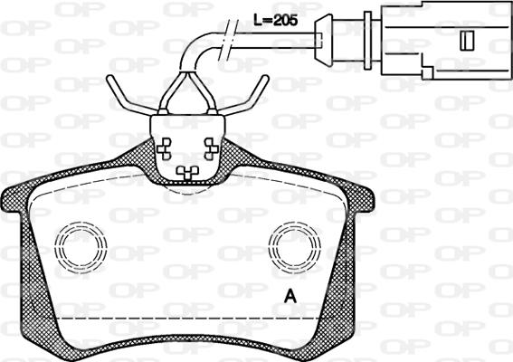 Open Parts BPA0263.51 - Stabdžių trinkelių rinkinys, diskinis stabdys autoreka.lt