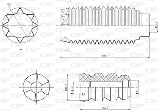 Open Parts DCK5060.04 - Apsauginio dangtelio komplektas, amortizatorius autoreka.lt