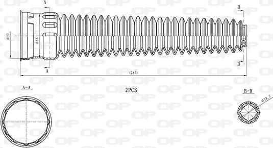 Open Parts DCK5115.02 - Apsauginis dangtelis / gofruotoji membrana, amortizatorius autoreka.lt