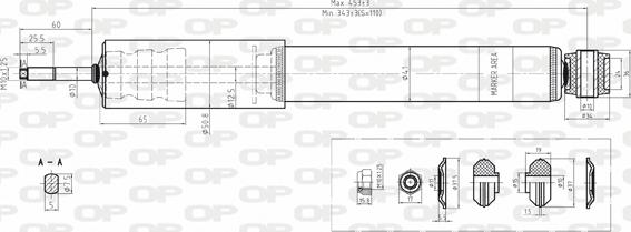 Open Parts SAB8188.12 - Amortizatorius autoreka.lt