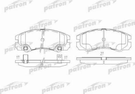 Patron PBP1511 - Stabdžių trinkelių rinkinys, diskinis stabdys autoreka.lt