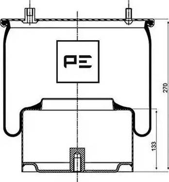 PE Automotive 084.053-72A - Dėklas, pneumatinė pakaba autoreka.lt
