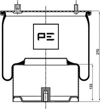 PE Automotive 084.052-73A - Dėklas, pneumatinė pakaba autoreka.lt