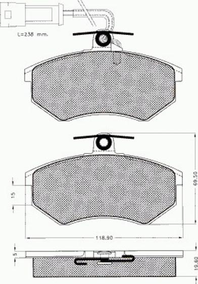 Pex 7051 - Stabdžių trinkelių rinkinys, diskinis stabdys autoreka.lt