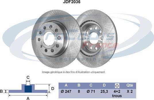 Procodis France JDF2036 - Stabdžių diskas autoreka.lt