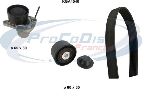 Procodis France KGA4040 - V formos rumbuotas diržas, komplektas autoreka.lt
