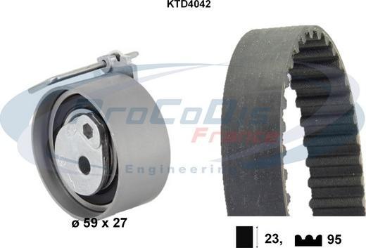 Procodis France KTD4042 - Paskirstymo diržo komplektas autoreka.lt