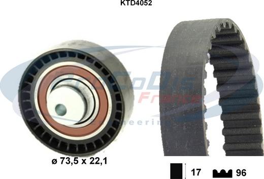 Procodis France KTD4052 - Paskirstymo diržo komplektas autoreka.lt