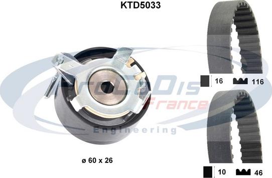 Procodis France KTD5033 - Paskirstymo diržo komplektas autoreka.lt