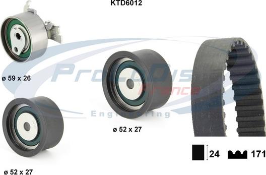 Procodis France KTD6012 - Paskirstymo diržo komplektas autoreka.lt