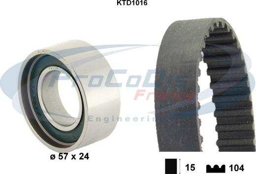 Procodis France KTD1016 - Paskirstymo diržo komplektas autoreka.lt