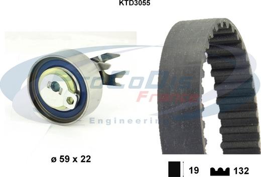 Procodis France KTD3055 - Paskirstymo diržo komplektas autoreka.lt