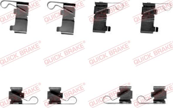 QUICK BRAKE 1091699 - Priedų komplektas, diskinių stabdžių trinkelės autoreka.lt