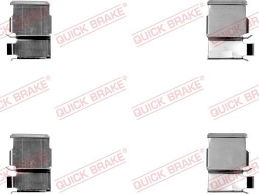 QUICK BRAKE 109-1033-1 - Priedų komplektas, diskinių stabdžių trinkelės autoreka.lt