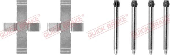 QUICK BRAKE 1091076 - Priedų komplektas, diskinių stabdžių trinkelės autoreka.lt