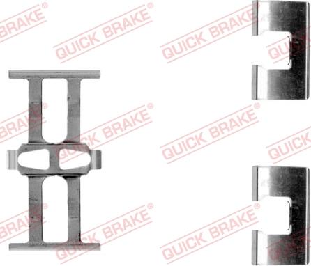 QUICK BRAKE 109-1118-1 - Priedų komplektas, diskinių stabdžių trinkelės autoreka.lt