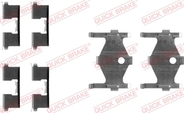 QUICK BRAKE 1091185 - Priedų komplektas, diskinių stabdžių trinkelės autoreka.lt