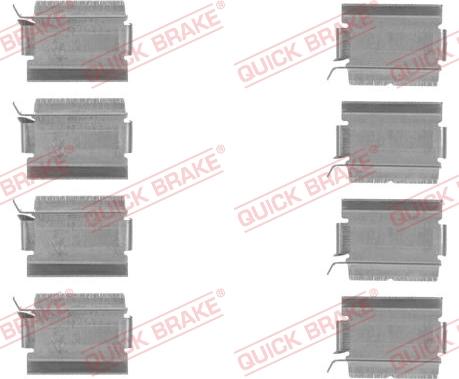 QUICK BRAKE 1091820 - Priedų komplektas, diskinių stabdžių trinkelės autoreka.lt