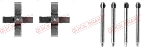QUICK BRAKE 1091266 - Priedų komplektas, diskinių stabdžių trinkelės autoreka.lt