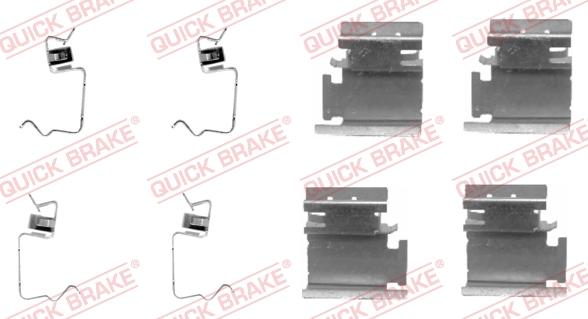 QUICK BRAKE 1091218 - Priedų komplektas, diskinių stabdžių trinkelės autoreka.lt