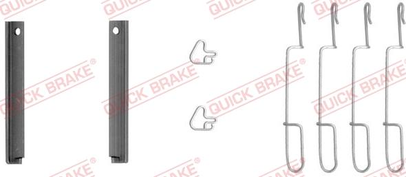 QUICK BRAKE 1091280 - Priedų komplektas, diskinių stabdžių trinkelės autoreka.lt