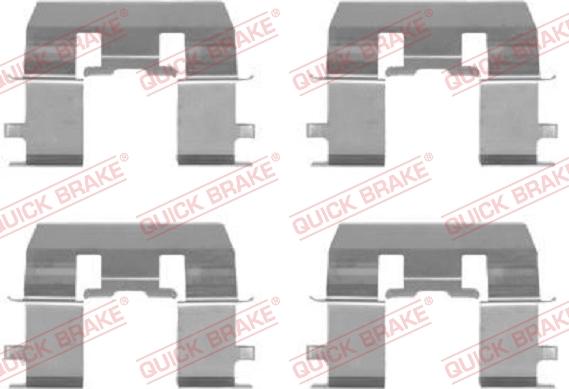 QUICK BRAKE 1091281 - Priedų komplektas, diskinių stabdžių trinkelės autoreka.lt