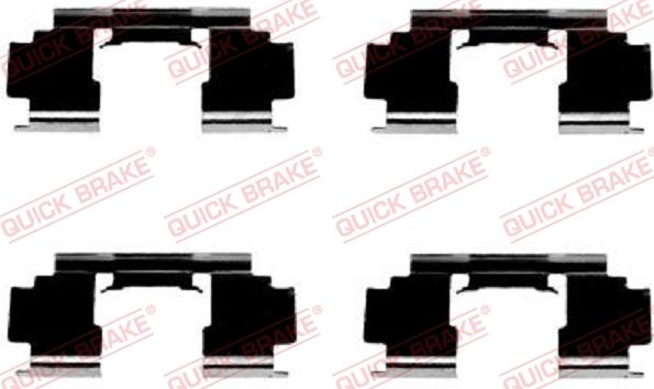 QUICK BRAKE 1091276 - Priedų komplektas, diskinių stabdžių trinkelės autoreka.lt