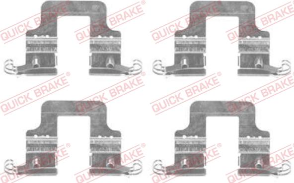 QUICK BRAKE 1091766 - Priedų komplektas, diskinių stabdžių trinkelės autoreka.lt