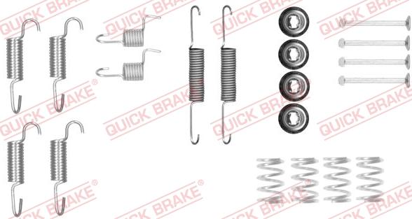 QUICK BRAKE 105-0025 - Priedų komplektas, stovėjimo stabdžių trinkelės autoreka.lt