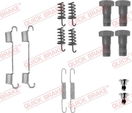 QUICK BRAKE 1050867 - Priedų komplektas, stovėjimo stabdžių trinkelės autoreka.lt