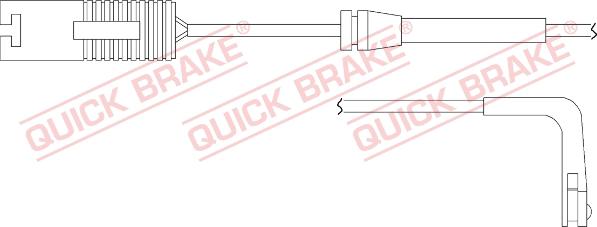 QUICK BRAKE WS 0164 A - Įspėjimo kontaktas, stabdžių trinkelių susidėvėjimas autoreka.lt