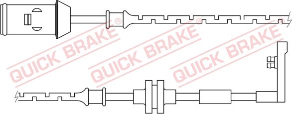 QUICK BRAKE WS 0165 A - Įspėjimo kontaktas, stabdžių trinkelių susidėvėjimas autoreka.lt